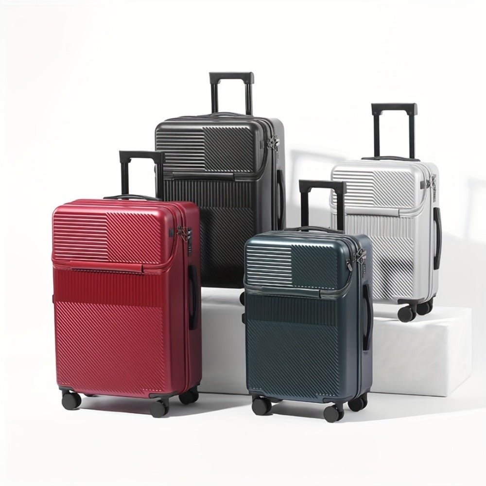 One Piece of Business Luggage Designed for Women, Featuring a Small 20-Inch Size Suitable for Boarding, a Lightweight Trolley Case with a Cup Holder, And a 24-Inch Travel Case Suitable for Both Men And Women Students