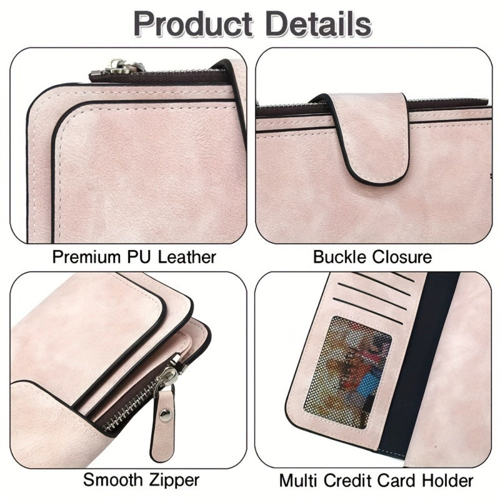 Women's Wallet – for Everyday Use, Trifold Long Card Slots Synthetic | Bag Vero – detail view 14