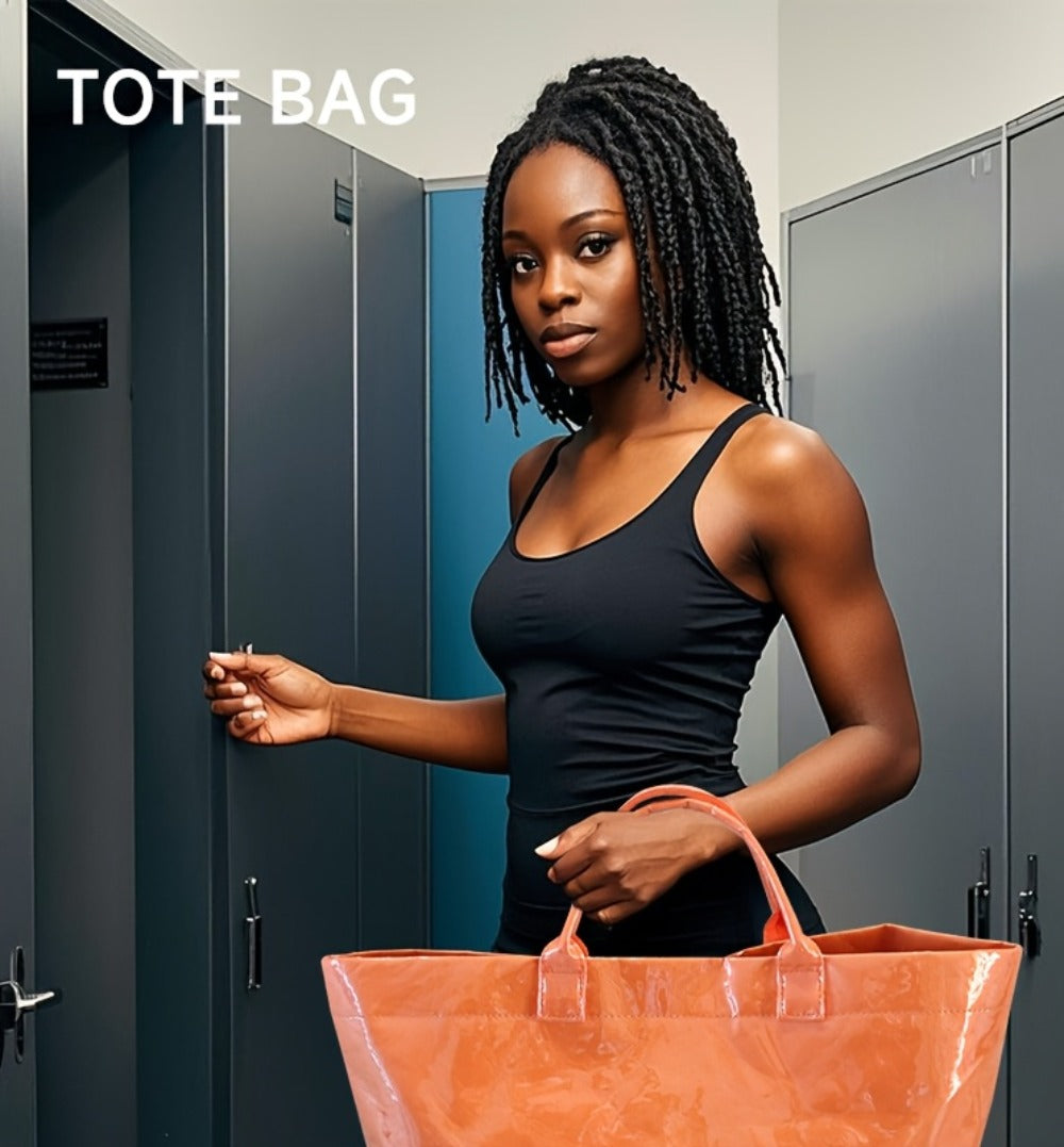 Women'S Tote Bags Lightweight Dupont Fabric, Double Layer, Durable Handle, Ideal For Everyday Use Classic Solid Color Handbag PVC Fashion Bag