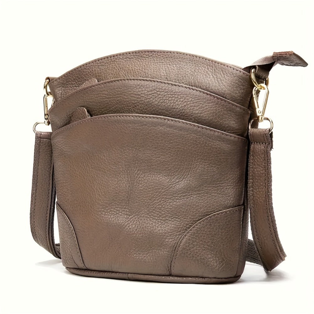 Premium Genuine Cowhide Leather Crossbody Bag for Men And Women - Luxurious, Adaptable, And Roomy with Plenty of Storage - Handbag Purse Organizer with Pockets for Smartphones