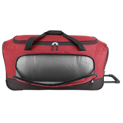 Pacific Gear Keystone 30" Polyester Upright Rolling Duffel Bag | Large Capacity, Lightweight, Retractable Handle & Recessed Wheels | Navy, Bright Red, Black, Grey, Purple, Olive - for Sports, Long Trips, & Camping