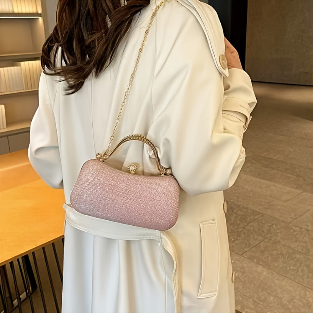Elegant Dinner Handbag with Shining Beads - Evening Bag This Elegant Dinner Handbag Decorated with Shining Beads Is Perfect for Travel Photography. It Also Works Well As A Ladies' Banquet Handbag And Is Suitable for The Carnaval Music Festival.