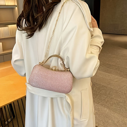 Elegant Dinner Handbag with Shining Beads - Evening Bag This Elegant Dinner Handbag Decorated with Shining Beads Is Perfect for Travel Photography. It Also Works Well As A Ladies' Banquet Handbag And Is Suitable for The Carnaval Music Festival.