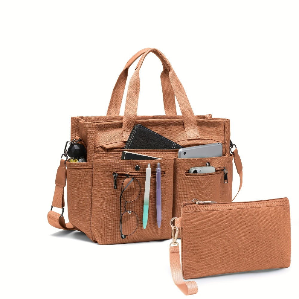 Laptop Bag – 2 Piece, Canvas, for Travel & Work | Bag Vero – detail view 35