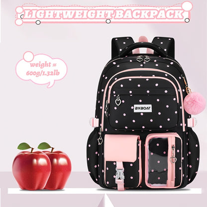 3pcs Teenage School Backpack Handbag Storage Bag Set | 15.6-inch Laptop Backpack, Cute and Large Capacity with Multiple Pockets, Smooth Zipper, Casual Style, Lightweight, Trolley Sleeve, for Back to School and Daily Use, For Teenager, For Teenager