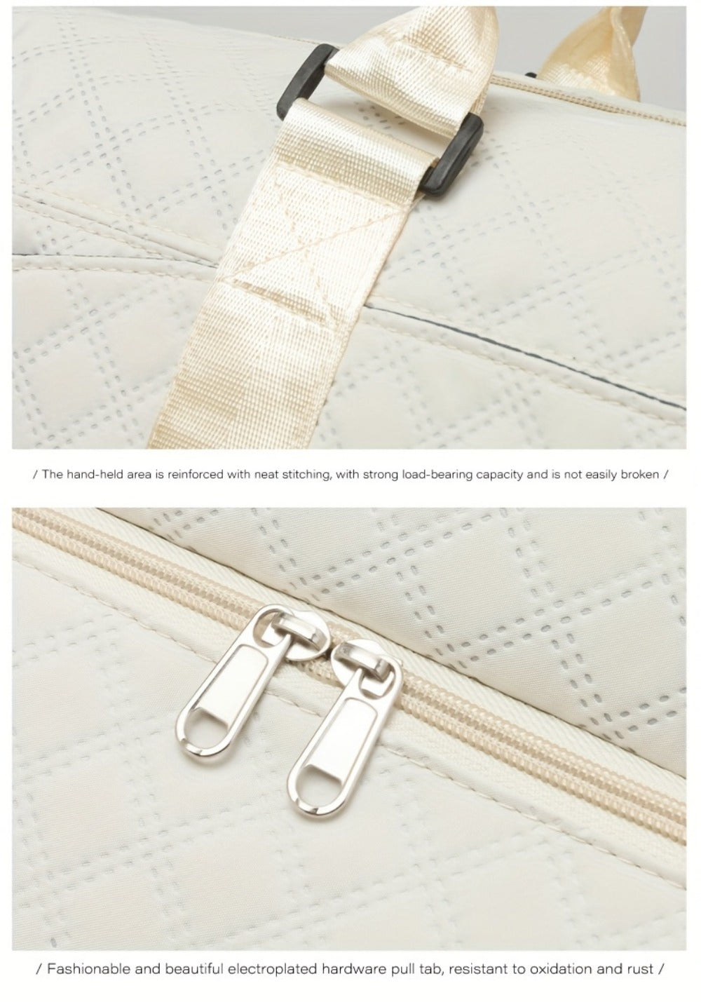 Gym Duffel Bag – 2 Piece, Quilted, for Travel | Bag Vero – detail view 17