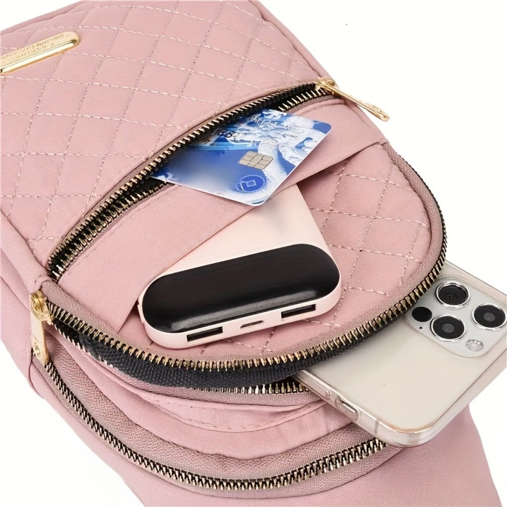 Sling Bag – for Travel, Diamond Pattern Chest Adjustable Strap | Bag Vero – detail view 13