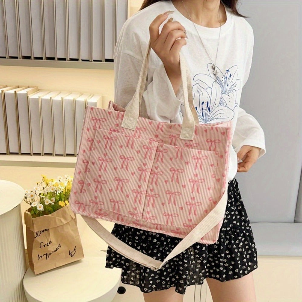 One Charming and Fashionable Large-capacity Heart-shaped Lace Print Velvet Handbag, a Multi-functional Handbag with Multiple Pockets, with Shoulder Strap, Magnetic Closure, Inner Lining Fabric. Ideal Gift for Valentine's Day.