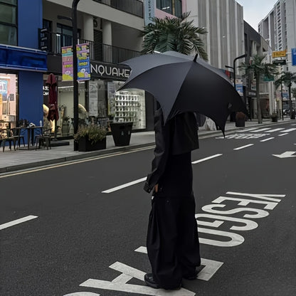 Large Automatic Batwing Umbrella with Black Canopy & Bat-Themed Design - Automatic Open/Close Suitable for Gothic, Punk Style, Batwing Umbrella for, Christmas Gift, for Halloween, Daily Use, Outdoor Accessory