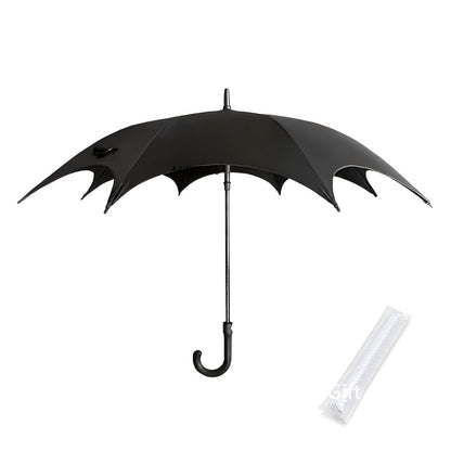 Large Automatic Batwing Umbrella with Black Canopy & Bat-Themed Design - Automatic Open/Close Suitable for Gothic, Punk Style, Batwing Umbrella for, Christmas Gift, for Halloween, Daily Use, Outdoor Accessory