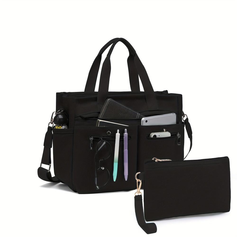 Laptop Bag – 2 Piece, Canvas, for Travel & Work | Bag Vero – detail view 15