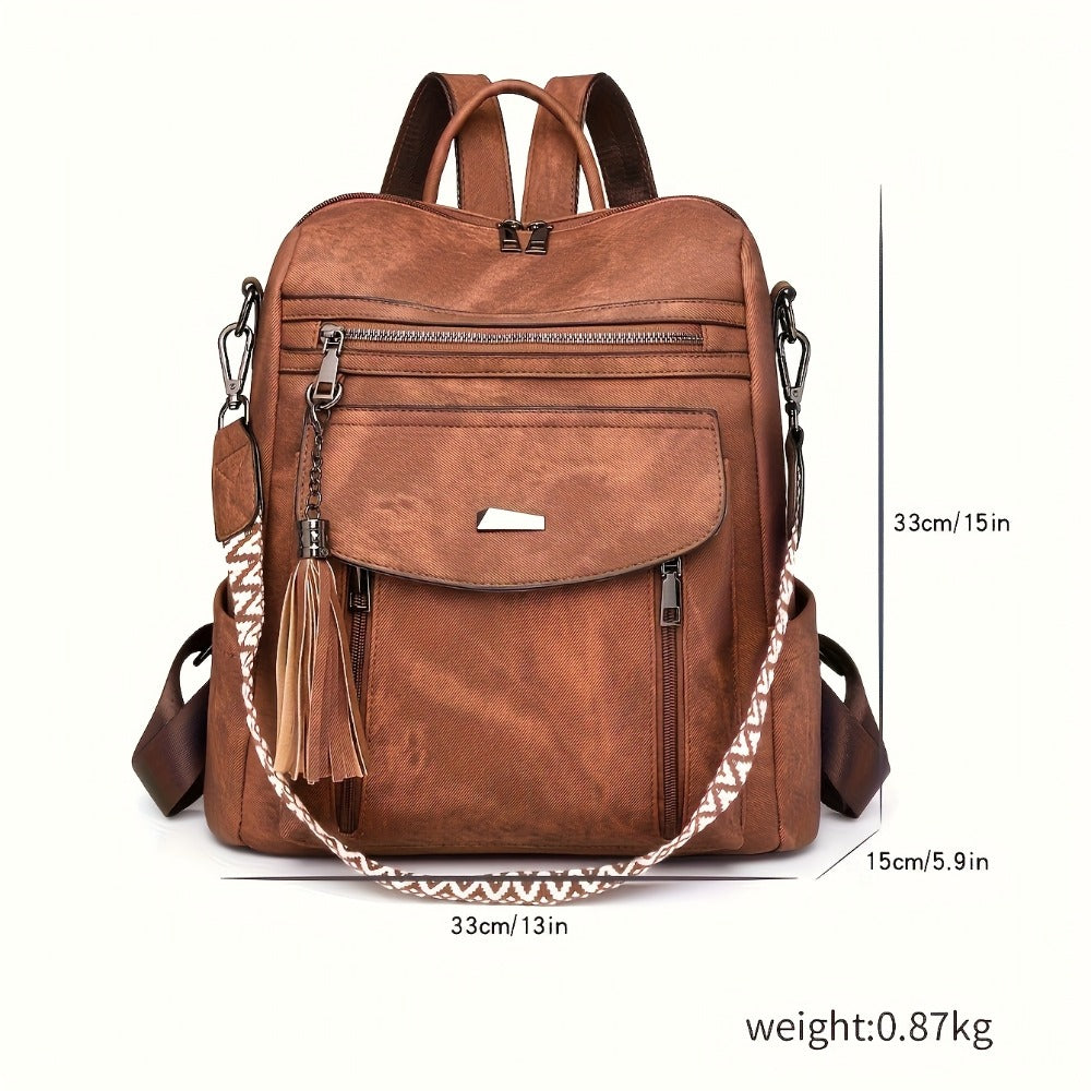 Backpack for Women – 5 Colors, PU Leather, for Travel & Work | Bag Vero – detail view 19