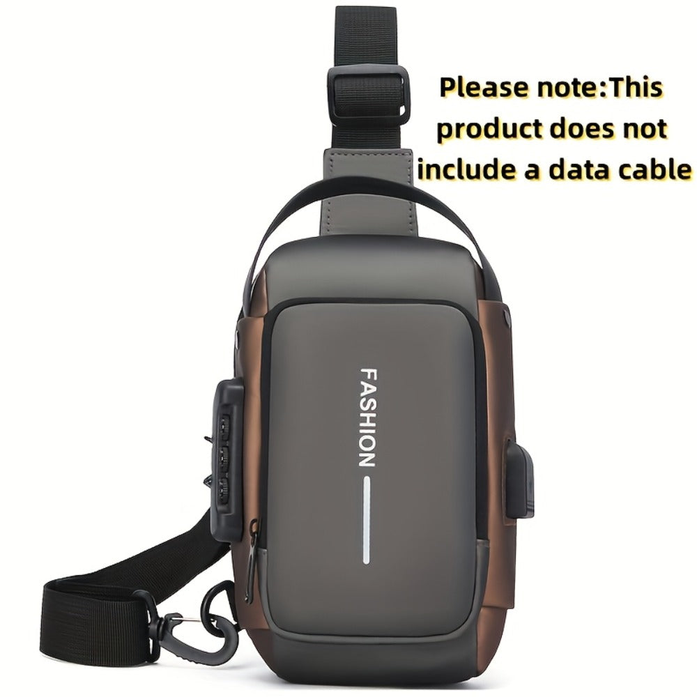 Anti-Theft Backpack, High-Capacity Adjustable Crossbody Backpack | Men'S, Anti-Theft Password Lock, Durable Fabric, Multi-Compartment Design, Secure Zipper Closure, Secure Travel Bag, It'S an Excellent Gift for Your Family And Friends