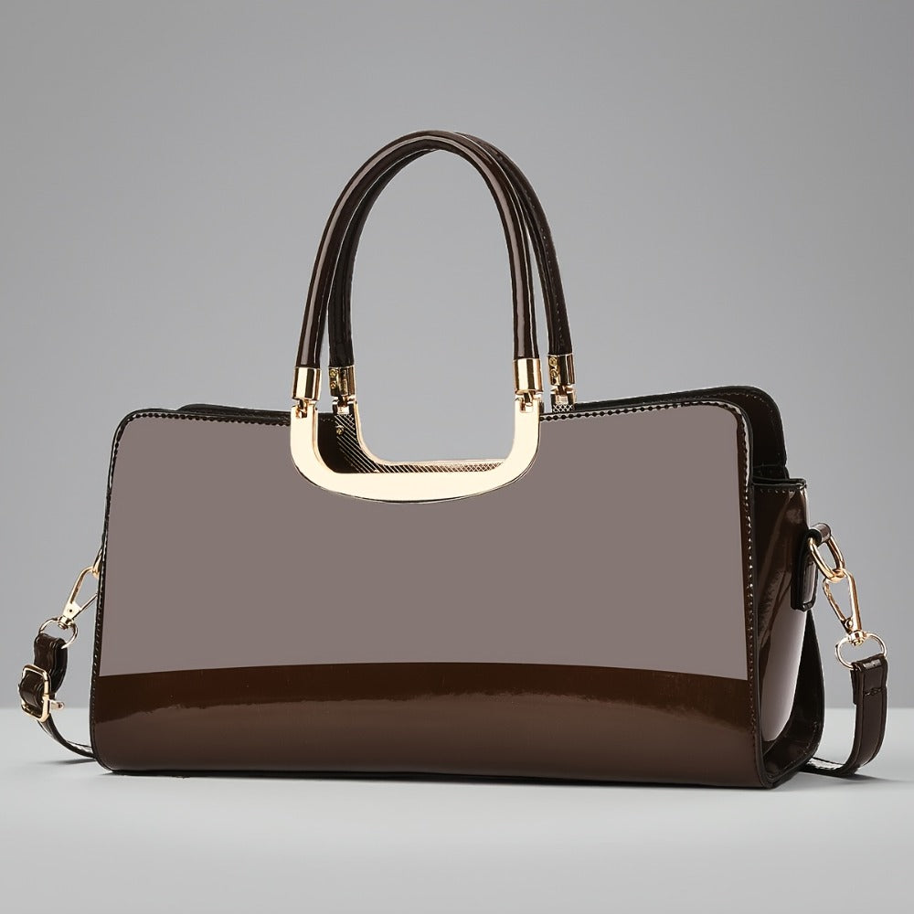 [Evening Wedding Bag] Women's Evening Bag Handbag New Glossy Texture Random Trimming Elegant Women's Bag Single Shoulder Crossbody Hand Carry Suitable for Evening Wedding High-End Women's Bag