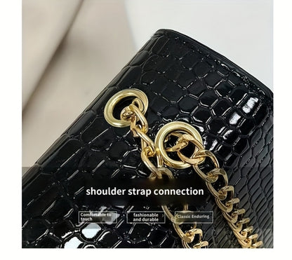 Crossbody Bag for Women – Crocodile Pattern Vintage Detachable Strap | Bag Vero – detail view 17