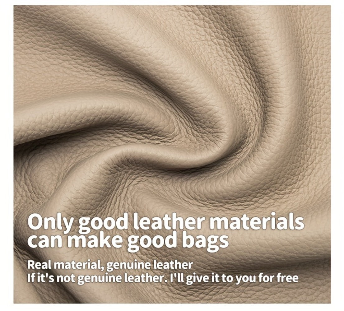 Trendy Genuine Leather Wallet, Solid Color Card Holder, Perfect Clutch Bag for Daily Use