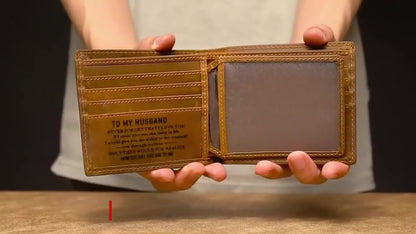 Genuine Faux Leather Front Pocket Wallet, Ultra-thin Wallet, Minimalist Credit Card Wallet with RFID Protection Function, Gift (from Mom to Son), Christmas Gift, Gift for Son, Men's Gift