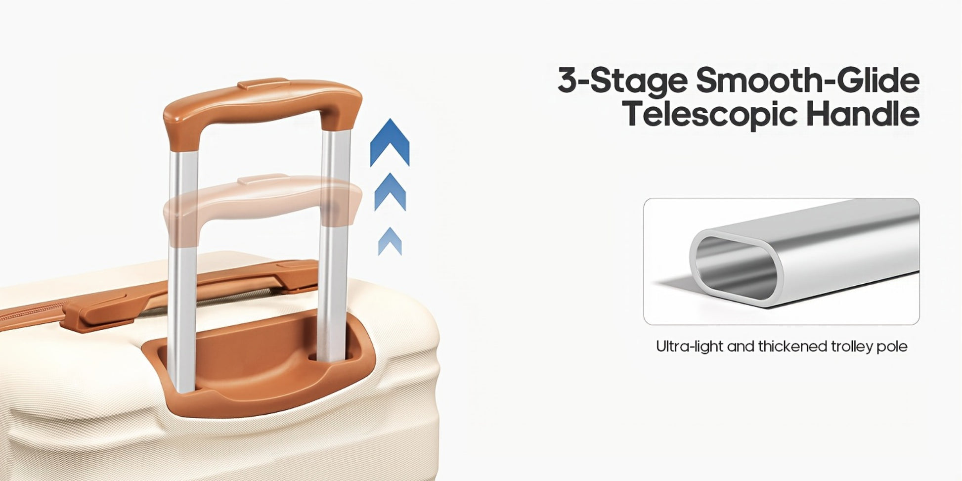 Luggage Set – 3-Piece, TSA Lock, Lightweight, for Travel | Bag Vero – detail view 15