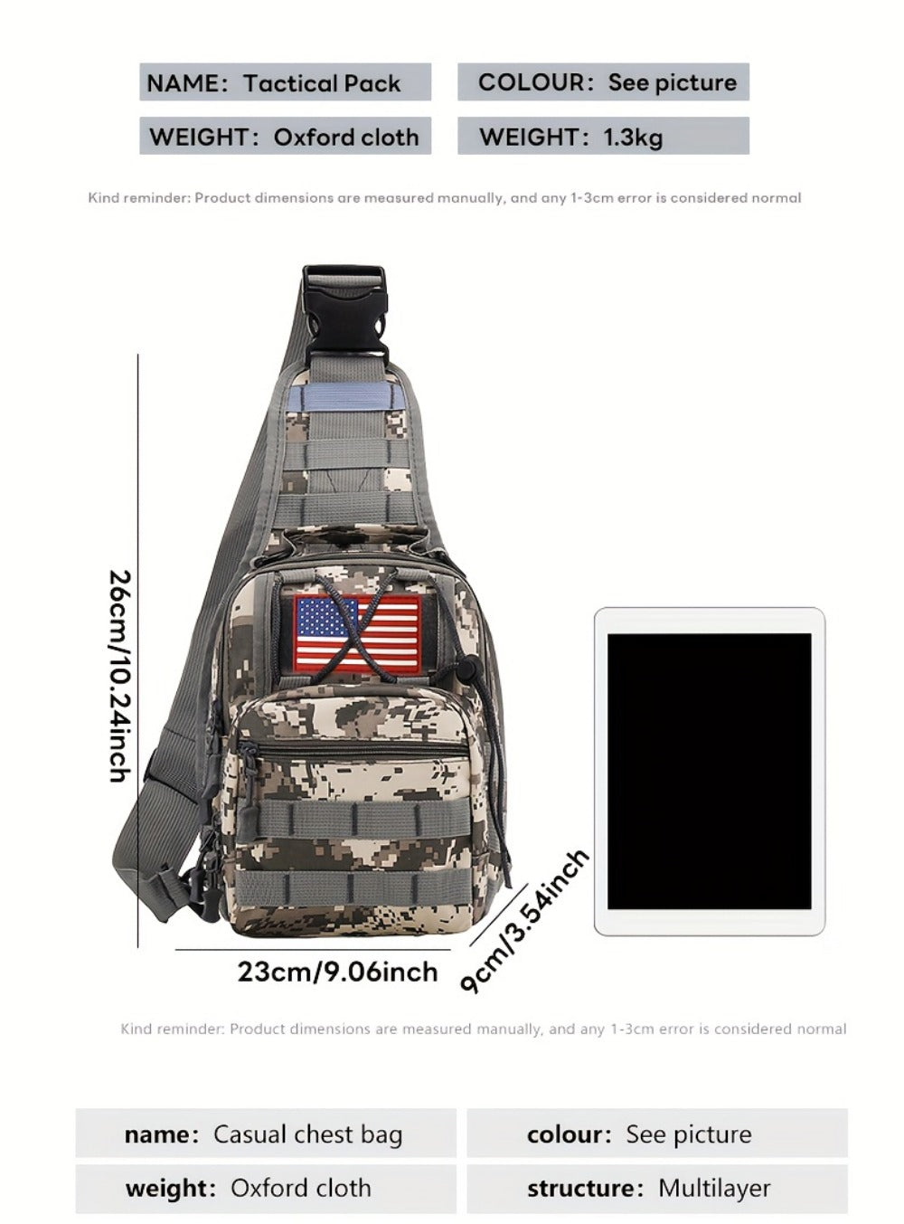 Sling Bag – Multi-Pocket, for Travel | Bag Vero – detail view 26