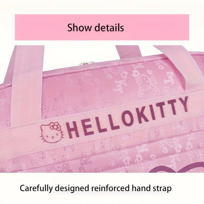 This Hello Kitty Travel Bag Is A Large-capacity Travel Duffel Bag, for Weekend Trips, Graduation Storage, And Can Be Carried Around. It's Suitable for Travel, Sports, Gym Workouts, And Can Also Be Used As An Overnight Travel Bag.
