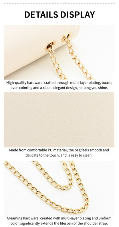 Korean Style Instagram Chain Bag | Sequin Shoulder Crossbody Purse, Luxury Fashionable Handbag, Versatile Trendy Tote, Lining, Magnet Closure