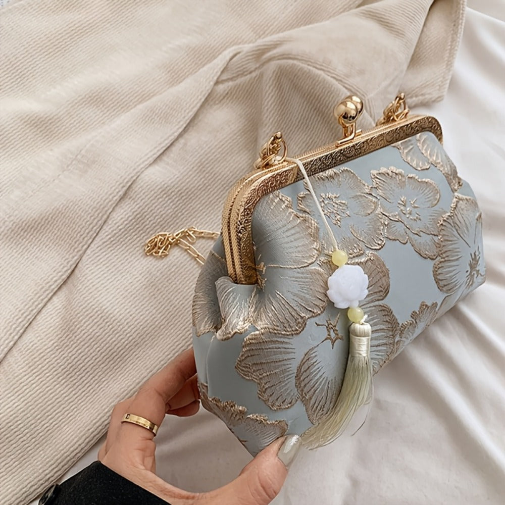 Women's Wallet – Retro Ethnic Evening Metal Chain | Bag Vero – detail view 21