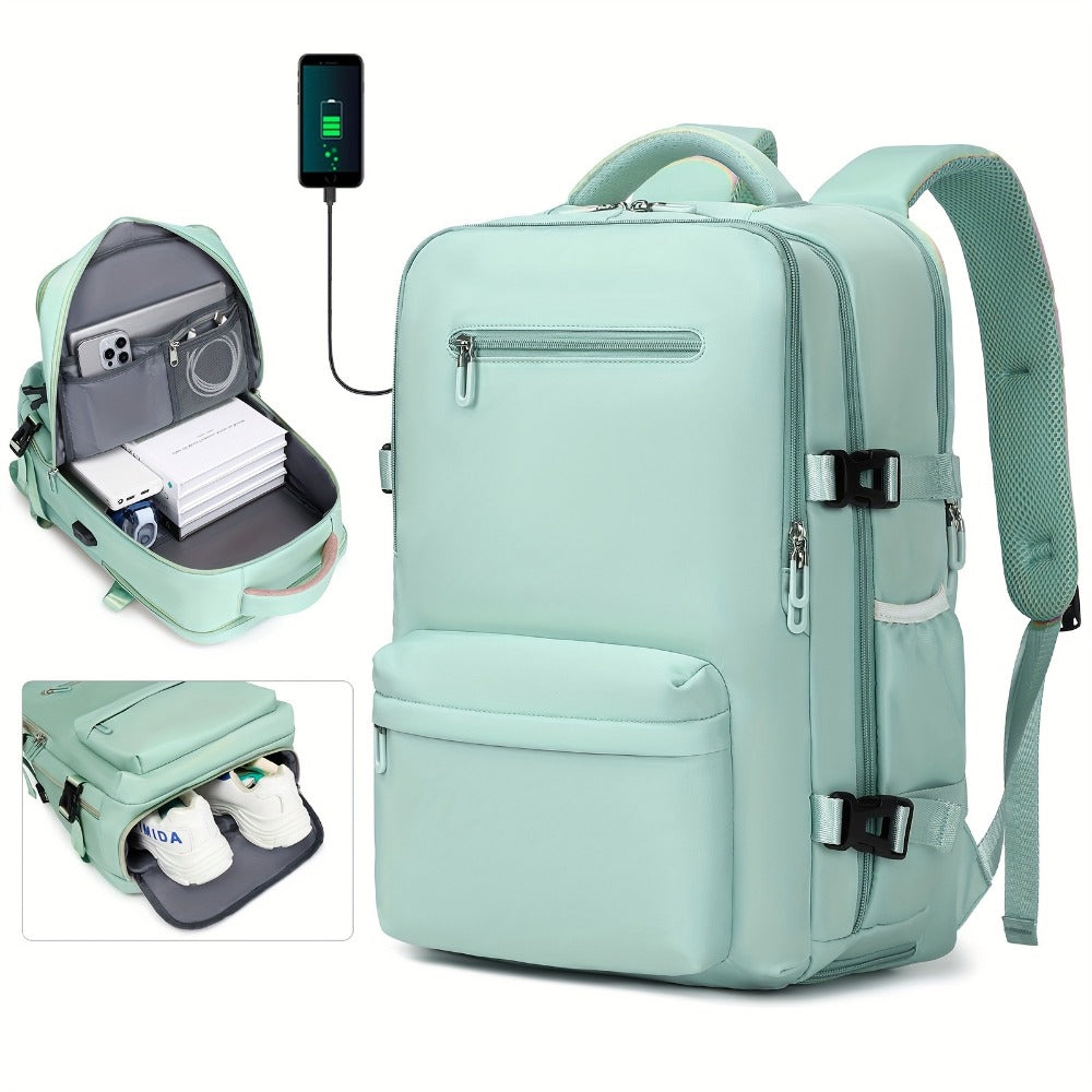 Laptop Backpack – 8 Colors, Nylon, USB Charging, for Travel & Work | Bag Vero – detail view 20