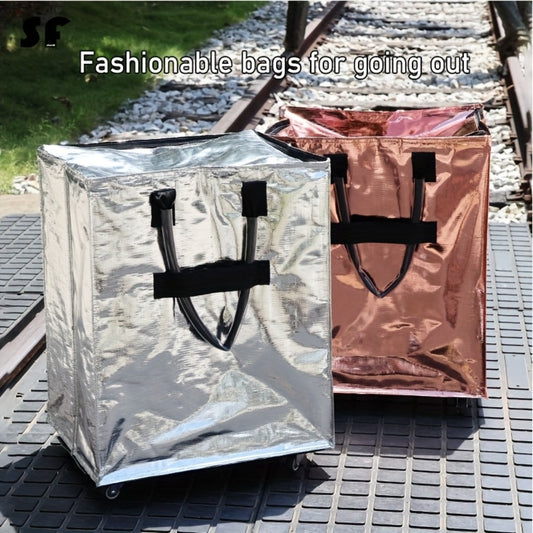 A Versatile Trolley Bag That Combines Both Large And Small Sizes, Designed for Easy Pulling And Carrying. This Two-Part Travel Case Serves As a Backpack for Household Items, a Casual Bag for Men, And Is Perfect for Travel Essentials with Ample Space