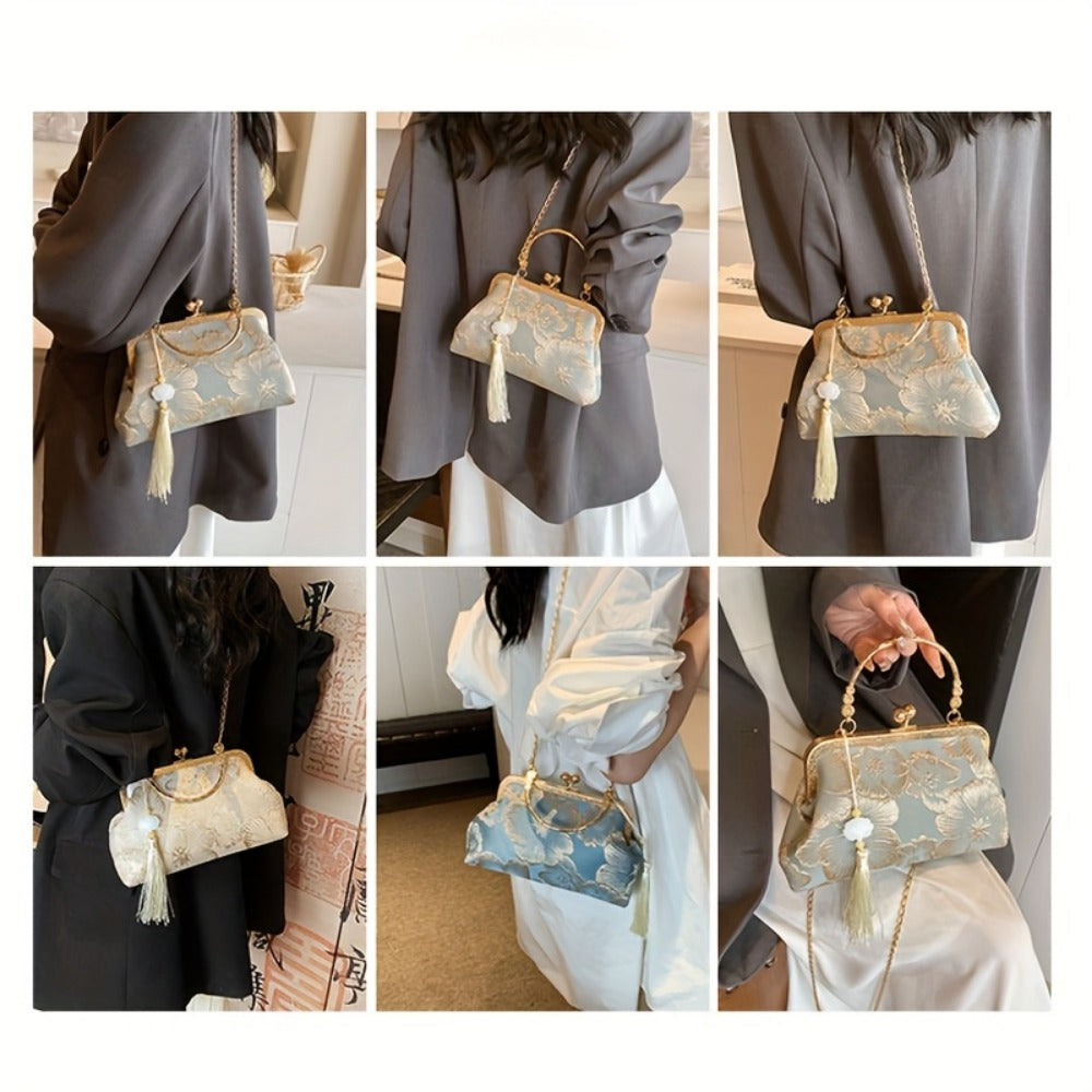 Women's Wallet – Retro Ethnic Evening Metal Chain | Bag Vero – detail view 16