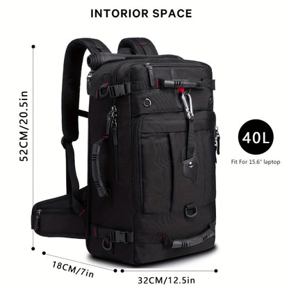 Spacious Travel Backpack, Versatile Shoulder Bag, Men'S Hiking Pack, Outdoor Sports Rucksack, Everyday Daypack, School Backpack, Compatible with 15.6-Inch And 17.3-Inch Laptops