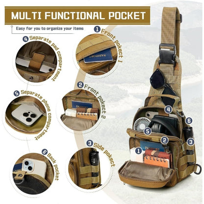 Sling Bag – for Work & Everyday Use, Tactical Chest Molle Edc Sling | Bag Vero – detail view 9