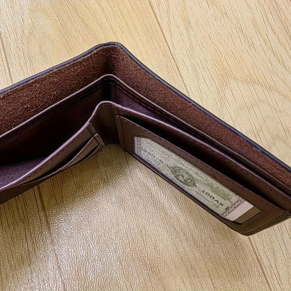 Men's Wallet – for Everyday Use, Leaf Design Bifold Faux Leather | Bag Vero – detail view 8