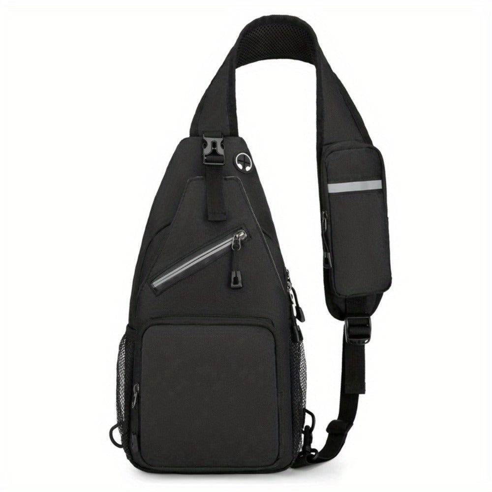 Lightweight Crossbody Sling Backpack for Women & Men - Large Capacity Chest Bag with Multi-Compartment, Adjustable Strap, Hands-Free Diagonal Pack for Hiking, Travel, Commuting - Casual Daypack ()