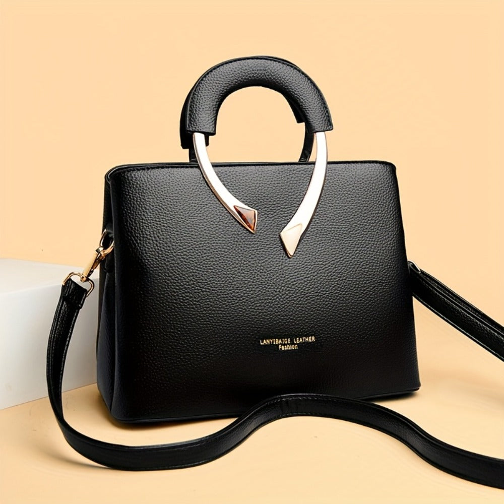 Fashionable Women's Handbag High-Quality Fabric Mom Bag Simple Single Shoulder Crossbody Bag Three-Layer Large Capacity Vintage Tote Bag
