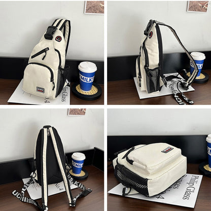Italian-style Crossbody Bag - Large Capacity Convertible Backpack/shoulder Bag with Adjustable Shoulder Strap, Durable Polyester - Suitable for Travel And Daily Commuting - Unisex Backpack, (white/black) Crossbody Bag, Multi-functional Tote Bag