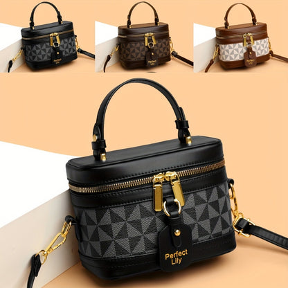 Crossbody Bag for Women – Mini, Vanity Structured Box Geometric Monogram | Bag Vero – detail view 8