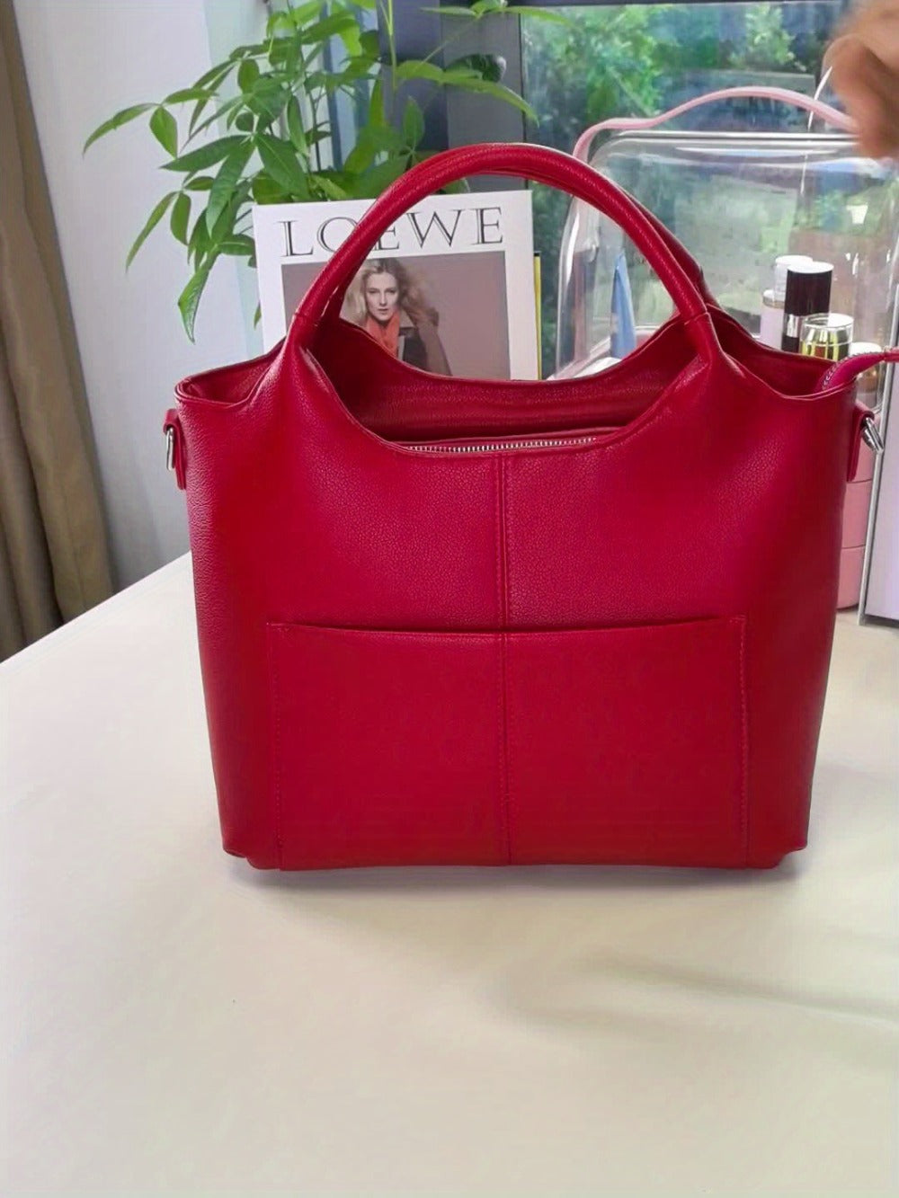 KOGTLA Genuine Leather Purses for Women,Luxury Genuine Tote Bag,Crossbody Shoulder Bags Designer Handbags Top Handle Satchel Bag,Large Capacity,Daily Commutes And Outings Pefect for Office,Business And Work