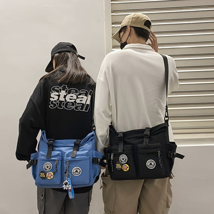 Japanese Ins Men's And Women's Shoulder Bags, Trendy And Fashionable Couple Messenger Bags, Simple And Versatile Crossbody Bags