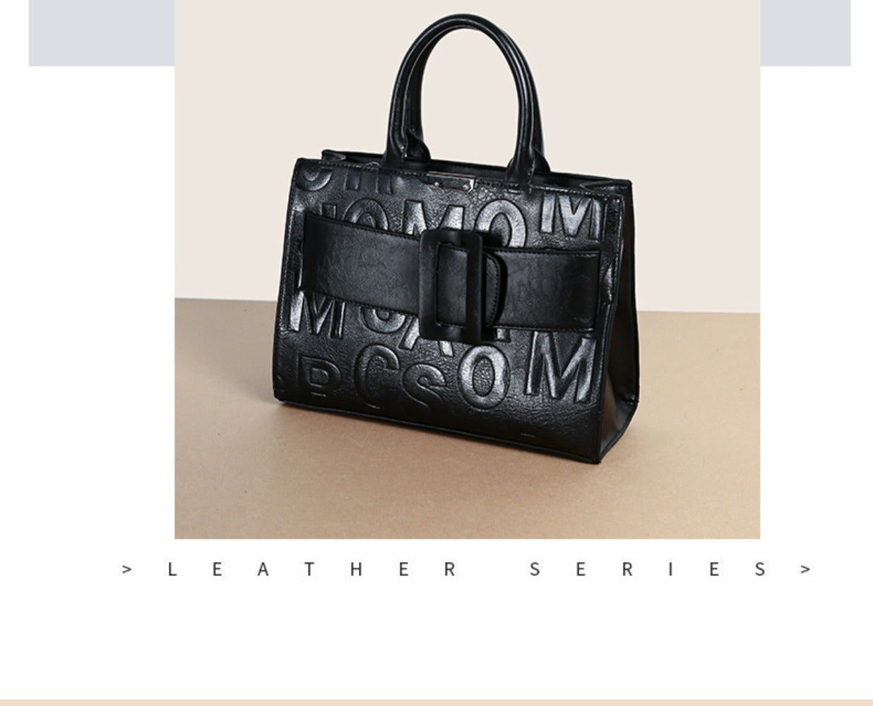 3pcs Women's Monogram Embossed Set, Large Capacity Tote Set, Removable Diagonal Strap