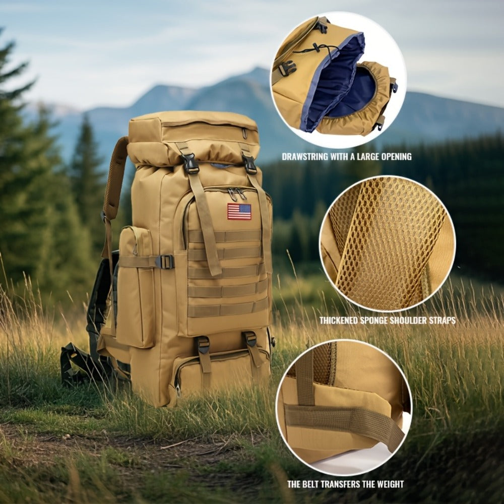 1pc High Quality Outdoor Backpack for Camping and Hiking Travel Backpack Mens Backpacks -Great Gift Idea