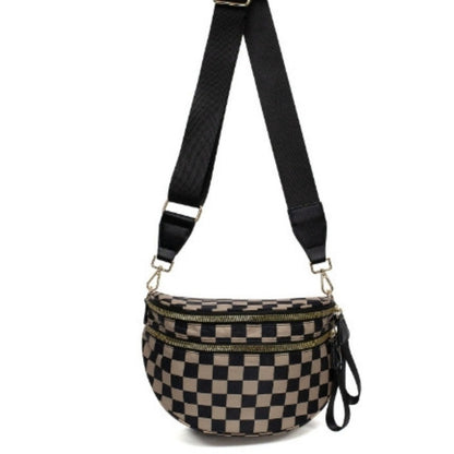 Women's Versatile Soft Plaid Crossbody Bag, Large-capacity Shoulder Crossbody Bag, Outdoor Convenient Hand-held Shoulder Plaid Bag