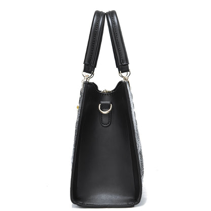 Atmospheric Alligator Pattern Female Steamed Bun Mother Bag 2pcs Fashion Large Capacity Handbag Purse