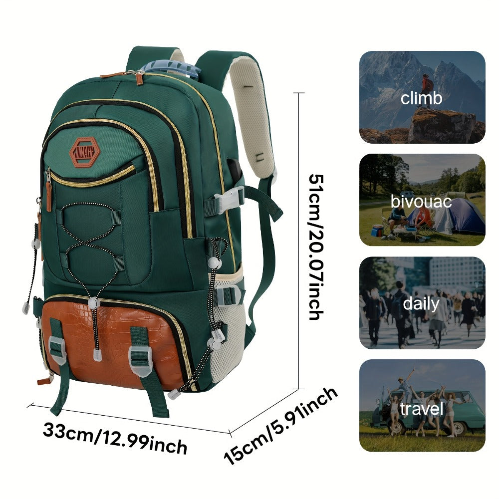 Chic Travel Backpack Suitable for Both Genders - Ideal for Work Commutes And Leisure Journeys, Featuring a USB Charging Port for Convenient Use While Traveling