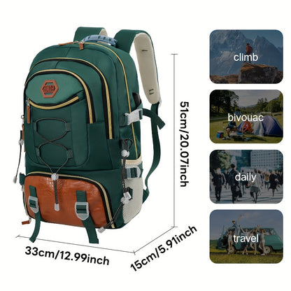 Chic Travel Backpack Suitable for Both Genders - Ideal for Work Commutes And Leisure Journeys, Featuring a USB Charging Port for Convenient Use While Traveling