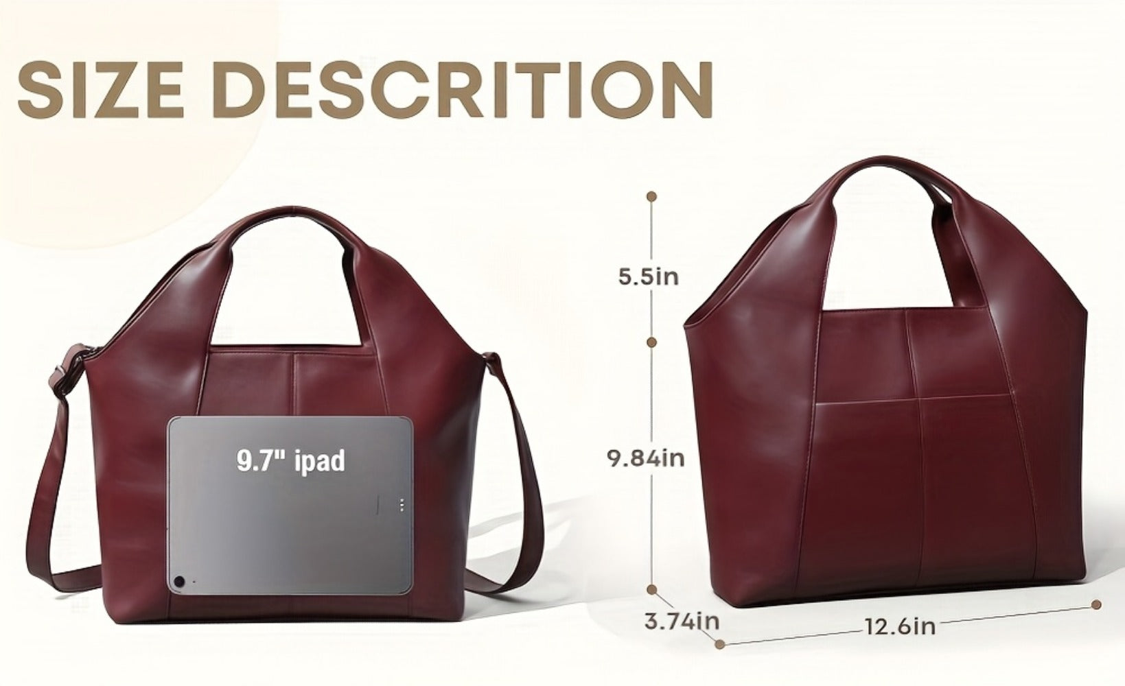 Women's Handbag – Genuine Leather, Adjustable Strap | Bag Vero – detail view 13