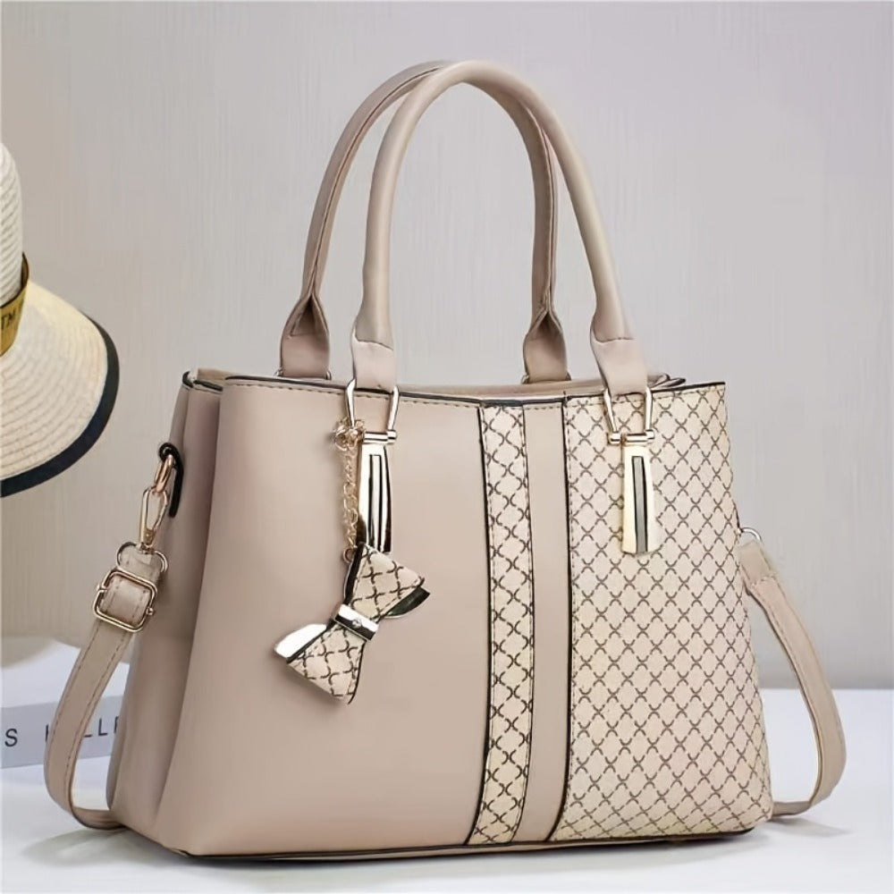2025 Designer Vintage Tote Bag for Women, Large Capacity Crossbody Handbag with Zip Closure, Trendy Office Commute Purse Christmas Gifts
