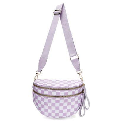 Women's Versatile Soft Plaid Crossbody Bag, Large-capacity Shoulder Crossbody Bag, Outdoor Convenient Hand-held Shoulder Plaid Bag