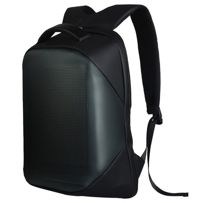 LED Baseball-Themed Backpack with Pixel Display - Nylon, Casual Style, USB Charging, App Control, Adjustable Straps for Daily Commute & Leisure - Bright Yellow with Black Accents, Adjustable Backpack|Gaming Accessory|Usb Powered Bag