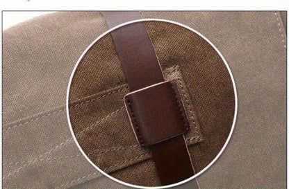 Men's Lightweight Retro Crossbody Bag with Canvas - Adjustable Strap Postman Delivery Bag for Casual &, Outdoor, Commuting - Simple Diagonal Messenger Bag