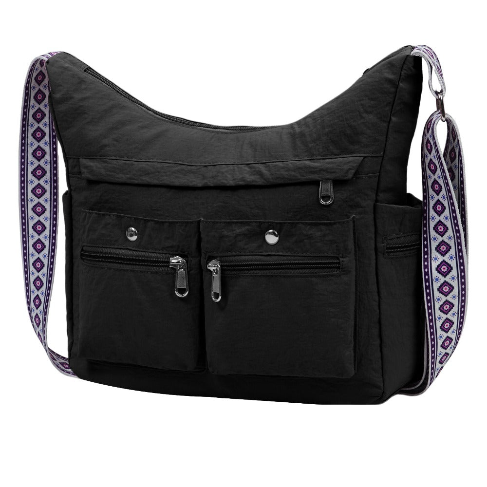 Nylon Crossbody Bag Set (2PCS) for Women and Men– Lightweight Waterproof Multi-Pocket Shoulder Bags, Lightweight Travel Purses, Casual Messenger Handbags for Daily Use, Work, Shopping, Outdoor